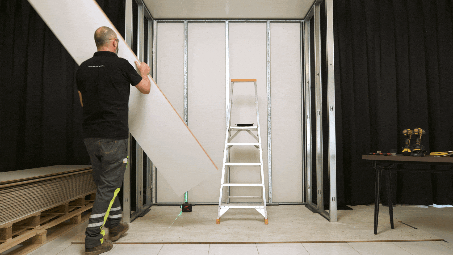 RealGrain panel streamlined installation animated GIF.